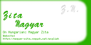 zita magyar business card